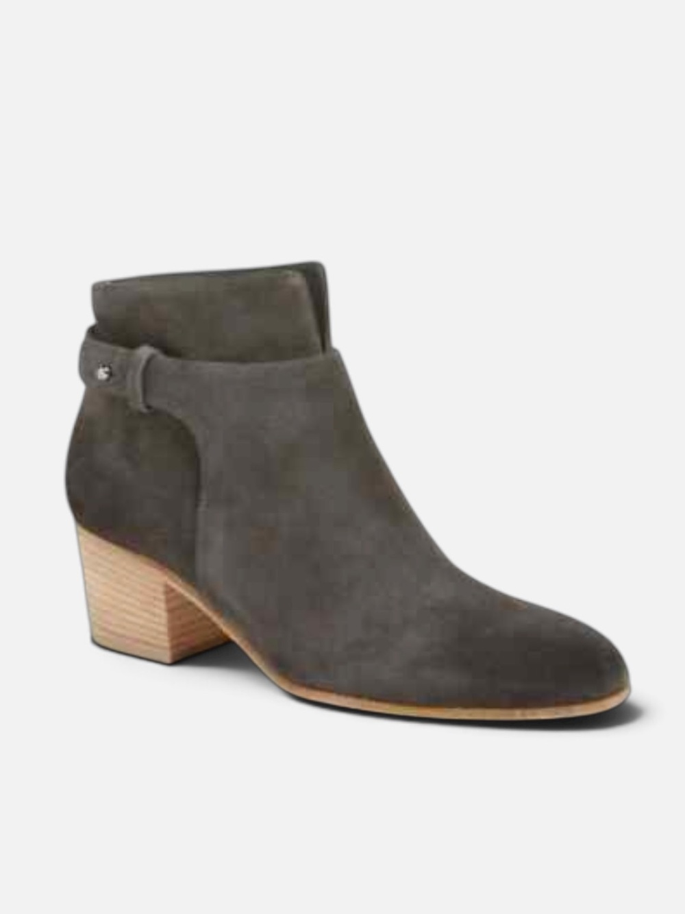 Vince Harriet Suede Ankle Bootie in Peat Dark Brown Size 7.5